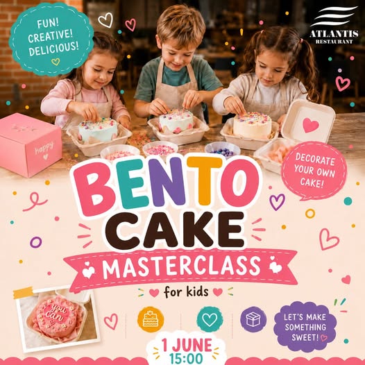 ბავშვთა დაცვის დღეს Bento Cake-ის მასტერკლასი